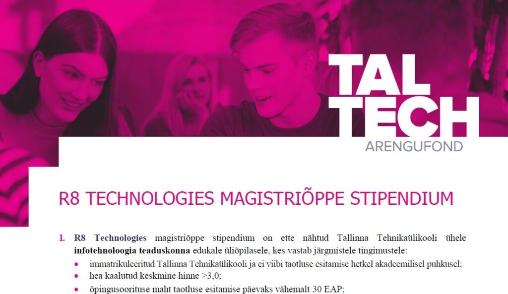 Apply! R8 Technologies is supporting IT master-degree studies